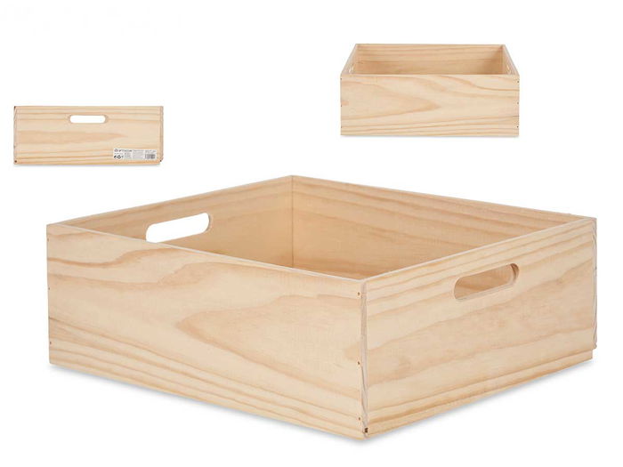 Giftdecor Caja Madera Cerrada 40 x 35 cm Pino Natural (Set de 4) Giftdecor Caja Madera Cerrada 40 x 35 cm Pino Natural (Set de 4)