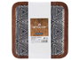 Giftdecor Centro de Mesa Cuadrado 25x25 cm Étnico - Madera y Plástico, Blanco/Marrón/Negro (6 Unidades)
