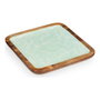 GIFTDECOR Centro de Mesa Cuadrado de Hojas 25x25