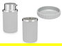 Berilo Set Baño 3 Piezas Gris 10.3x16x15.5 cm Plástico (Set de 12)
