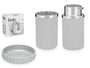 Berilo Set Baño 3 Piezas Gris 10.3x16x15.5 cm Plástico (Set de 12)