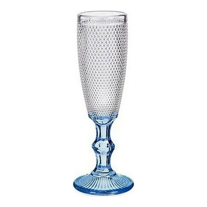 VIVALTO Copa puntos cava pie azul cobalto 180ml