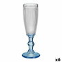 VIVALTO Copa puntos cava pie azul cobalto 180ml