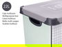 Kipit Caja Plástico Home 22L con Asa Gris 29 x 23.5 x 39 cm (Set de 12)