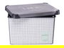 Kipit Caja Plástico Home 22L con Asa Gris 29 x 23.5 x 39 cm (Set de 12)