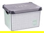 Kipit Caja Plástico Home 22L con Asa Gris 29 x 23.5 x 39 cm (Set de 12)