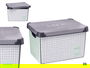 Kipit Caja Plástico Home 22L con Asa Gris 29 x 23.5 x 39 cm (Set de 12)