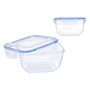 LEKNES Fiambrera Cuadrada Tapa Azul 1500ml