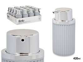 Berilo Dispensador Jabon Plastico Gris 450 ml 7x14.5x8.5 cm (Set de 32)