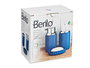 Berilo Set Baño 3 Piezas Plástico Azul Jabonero Dispensador Bote 7 cm x 14.5 cm x 8.5 cm (Set de 12)