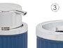 Berilo Set Baño 3 Piezas Plástico Azul Jabonero Dispensador Bote 7 cm x 14.5 cm x 8.5 cm (Set de 12)