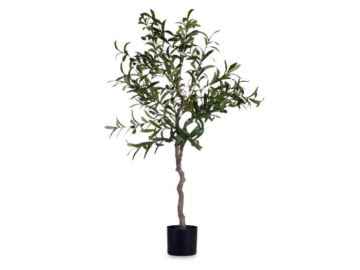 Ibergarden Planta Olivo con Maceta 150 cm (Maceta 16x16x15 cm) Plástico/Cable (Hierro) Verde