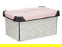 Kipit Caja Plástico 5L Vibes Estampado Gris y Rosa 19x13.5x29.5 cm (Set de 12)