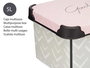Kipit Caja Plástico 5L Vibes Estampado Gris y Rosa 19x13.5x29.5 cm (Set de 12)