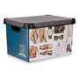 KIPIT Caja de Plástico 22L Vintage con Asa