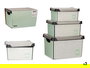 Kipit Set 3 Pzs Cajas Plástico Estampado Home 39x29x23.5 cm