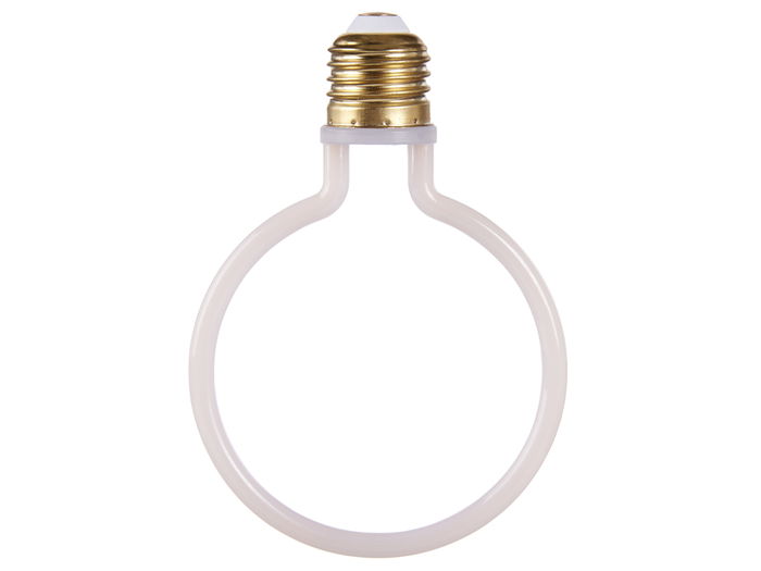 Giftdecor Bombilla Led Forma Bola 9.3x13.5x3 cm Cristal Metal Blanco 85-265V 4w E27 2300-2700K (Set de 12)