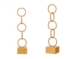 Giftdecor Figura Aros Oro Grande Metal 12.5x60.5x12.5 cm (Set de 8)