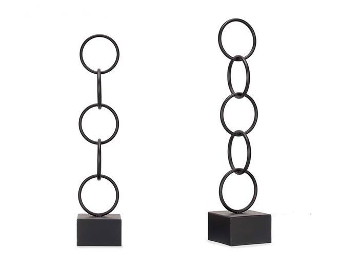 Giftdecor Figura Aros Negro Grande 12.5x60.5x12.5 cm (Set de 8) Giftdecor Figura Aros Negro Grande 12.5x60.5x12.5 cm (Set de 8)