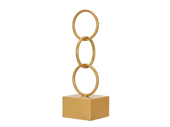 Giftdecor Figura Aros Oro 12.5 x 40.5 x 12.5 cm Metal (Set de 10)