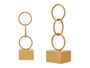 Giftdecor Figura Aros Oro 12.5 x 40.5 x 12.5 cm Metal (Set de 10)