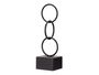 Giftdecor Figura Aros Negro Pequeño Metal 12 cm x 40 cm x 12 cm (Set de 10)