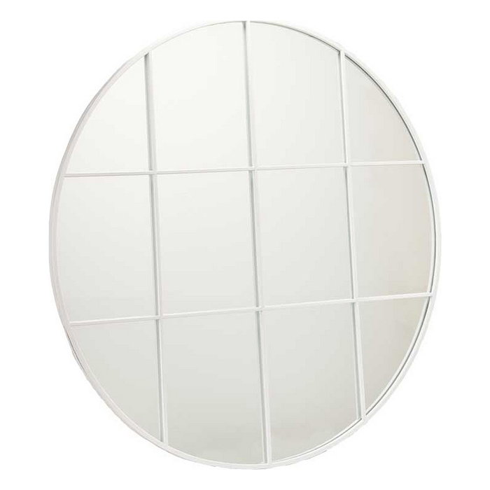 GIFTDECOR Espejo Ventanal Redondo 100cm Blanco