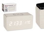 Giftdecor Reloj Alarma Movimiento y Temperatura Blanco 15 x 7.5 x 7 cm (Set de 12)