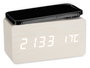 Giftdecor Reloj Alarma Movimiento y Temperatura Blanco 15 x 7.5 x 7 cm (Set de 12)