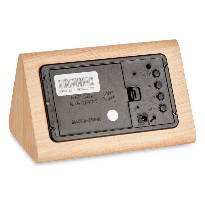 GIFTDECOR Reloj Digital Efecto Madera Marrón