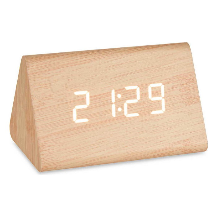 GIFTDECOR Reloj Digital Efecto Madera Marrón
