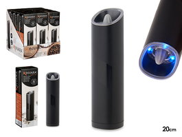 Kinvara Salero Pimentero Eléctrico con Luz LED y Molino Cerámico 5.2 x 20.3 x 5.2 cm Negro (Set de 12)