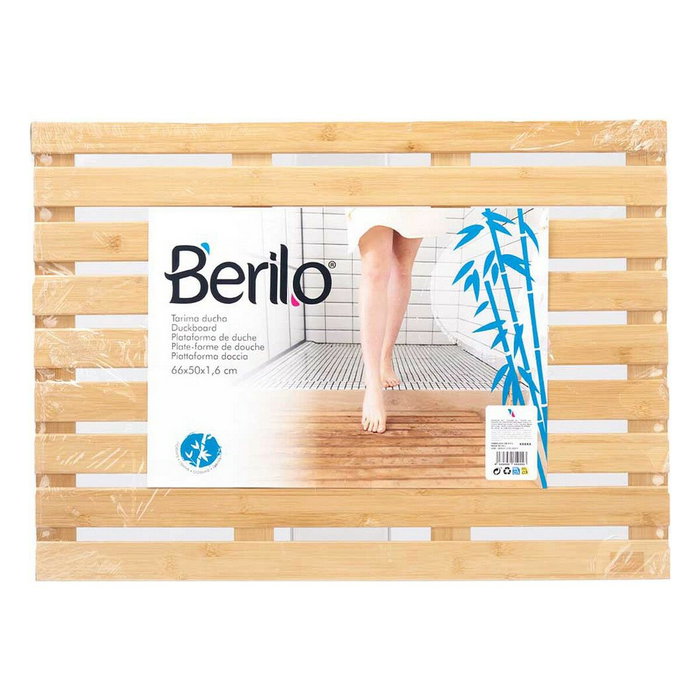 Berilo Tarima de Ducha Grande de Bambú Natural