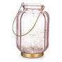 GIFTDECOR Farol LED Rayas Alto Rosa
