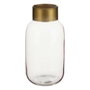 Giftdecor Jarrón de Cristal Liso Rosa y Oro