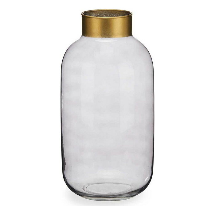GIFTDECOR Jarrón de Cristal Liso Oro Grande Humo GIFTDECOR Jarrón de Cristal Liso Oro Grande Humo