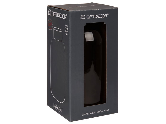 Giftdecor Jarron Cristal Liso Oro Grande Humo 14.5 x 29.5 x 14.5 cm (Set de 6)