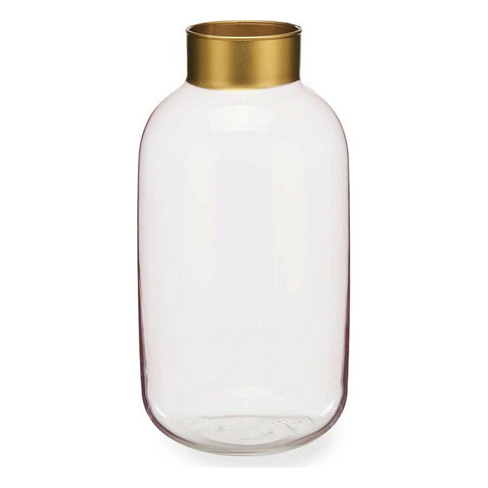 GIFTDECOR Jarrón Cristal Liso Oro Grande Champagne Rosa GIFTDECOR Jarrón Cristal Liso Oro Grande Champagne Rosa