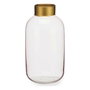 GIFTDECOR Jarrón Cristal Liso Oro Grande Champagne Rosa