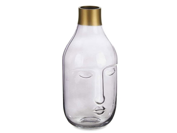 Giftdecor Jarron Cristal Cara Antracita 11 x 24.5 x 12 cm (Set de 6)