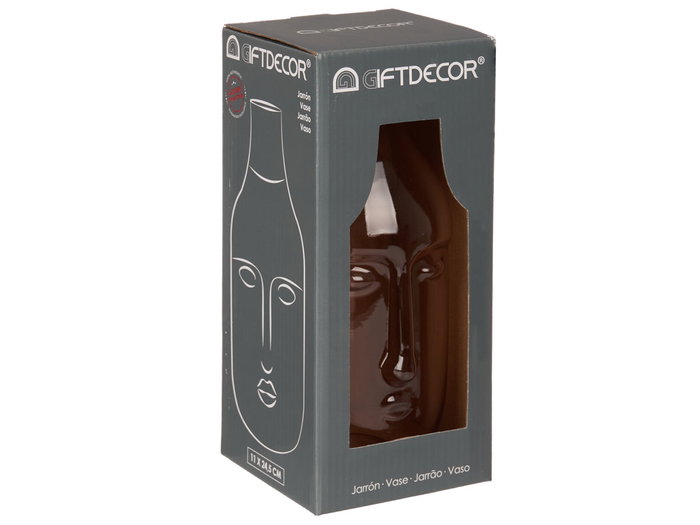 Giftdecor Jarron Cristal Cara Rosa 11 x 24.5 x 12 cm (Set de 6)