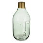 GIFTDECOR Jarrón Cristal Cara Verde