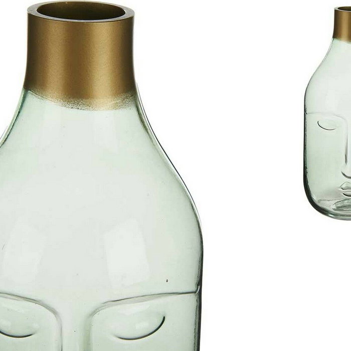 GIFTDECOR Jarrón Cristal Cara Verde GIFTDECOR Jarrón Cristal Cara Verde