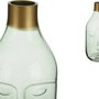 GIFTDECOR Jarrón Cristal Cara Verde