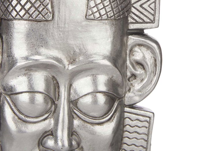 Giftdecor Cabeza Indio Con Base Plata Poliresina 17.5x10.5x36 cm (Set de 4)