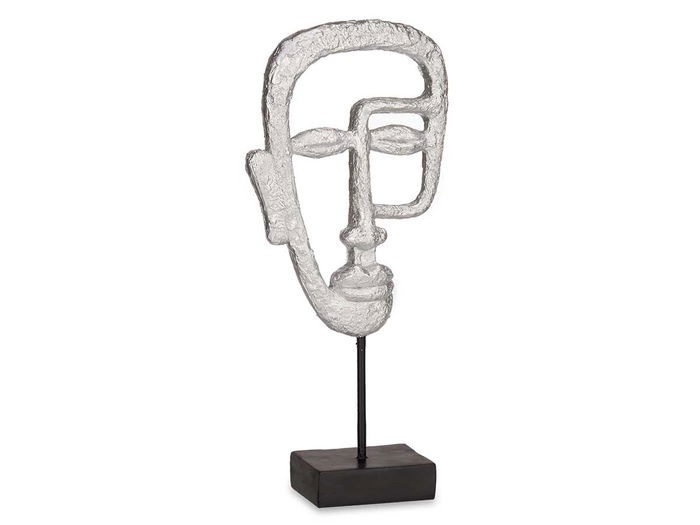 Giftdecor Cara con Base Plata Poliresina 19.5 x 38 x 10.5 cm (Set de 4)