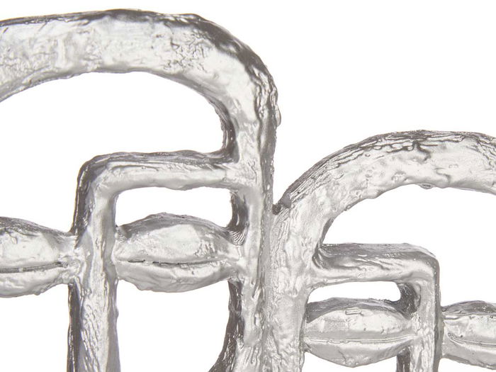 Giftdecor Espejo de Tocador Cara Doble con Base Plata 27 x 32.5 x 10.5 cm (Set de 4)