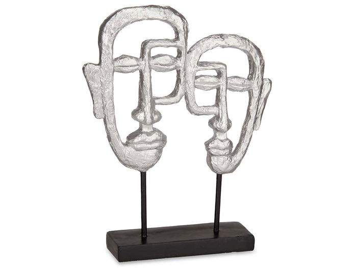 Giftdecor Espejo de Tocador Cara Doble con Base Plata 27 x 32.5 x 10.5 cm (Set de 4)