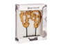 Giftdecor Espejo de Tocador Cara Doble con Base Oro 27 x 32.5 x 10.5 cm (Set de 4)