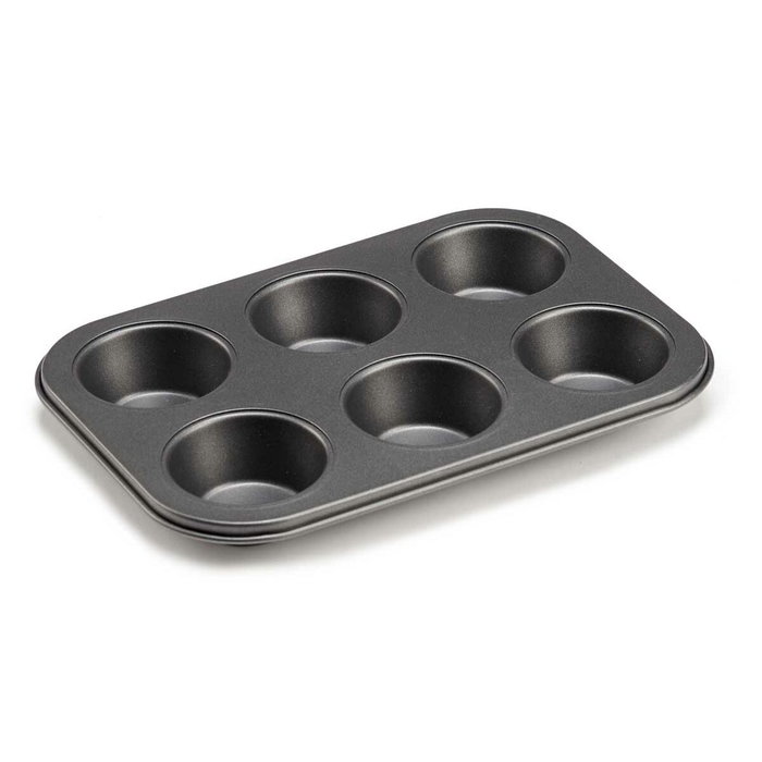 Molde para Horno Kinvara Gris oscuro 18,7 x 3,5 x 26,5 cm (6 Piezas) (12 Unidades)